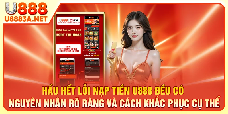 Hầu hết lỗi nạp tiền U888 đều có nguyên nhân rõ ràng và cách khắc phục cụ thể