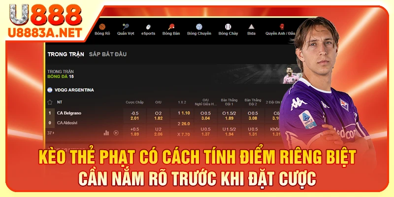 Kèo thẻ phạt có cách tính điểm riêng biệt cần nắm rõ trước khi đặt cược